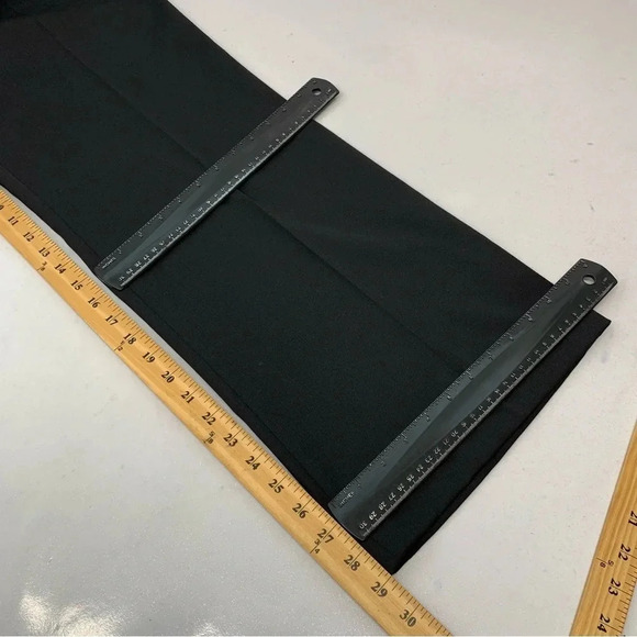 Talbots Trouser Pants Woman 14 P Black Straight Wide Leg Front Zip Classic Work - Picture 11 of 13